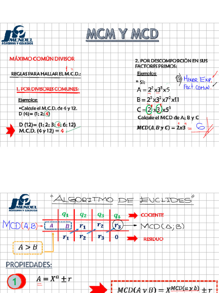 Clase 1 MCM y MCD | PDF