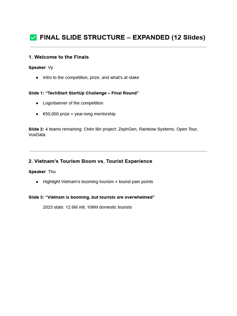 Open Tour: Enhancing Tourist Experience | PDF