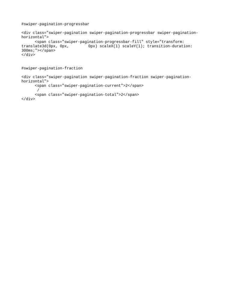 Swiper Pagination and Progress Bar Guide | PDF