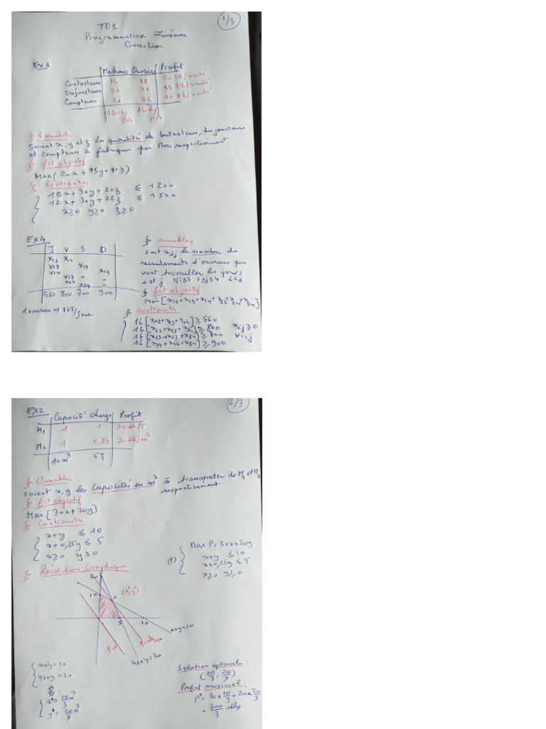 TD1 - Cor - EX 1 2 3 4 | PDF