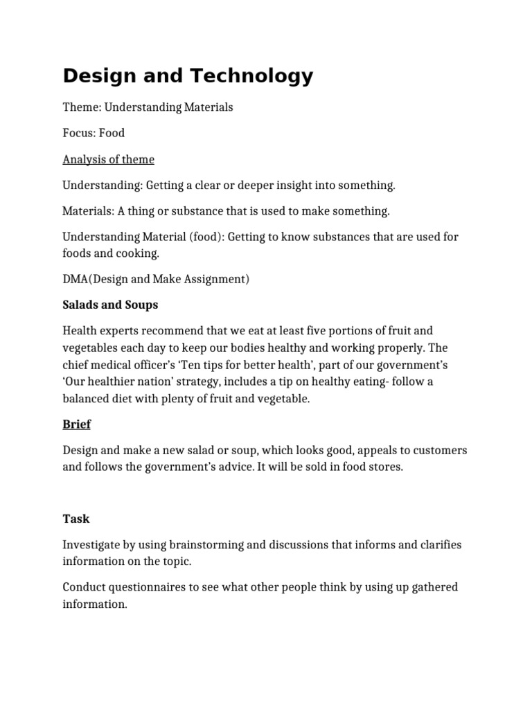 Design and Technology P1 | PDF