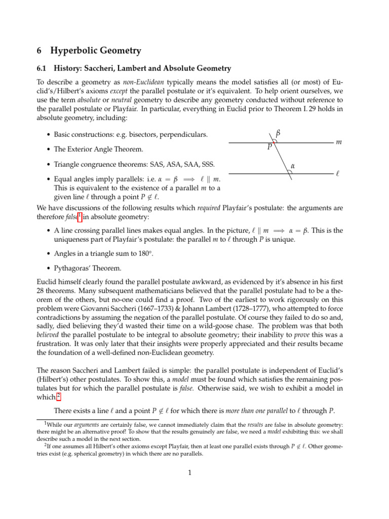 Hyperbolic | PDF | Hyperbolic Geometry | Triangle