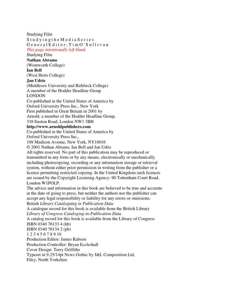 Studying Film Cinema Of The United States Cinema