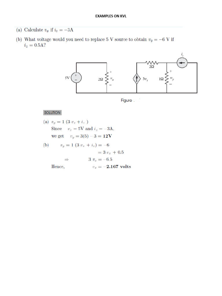 Examples On KVL | PDF