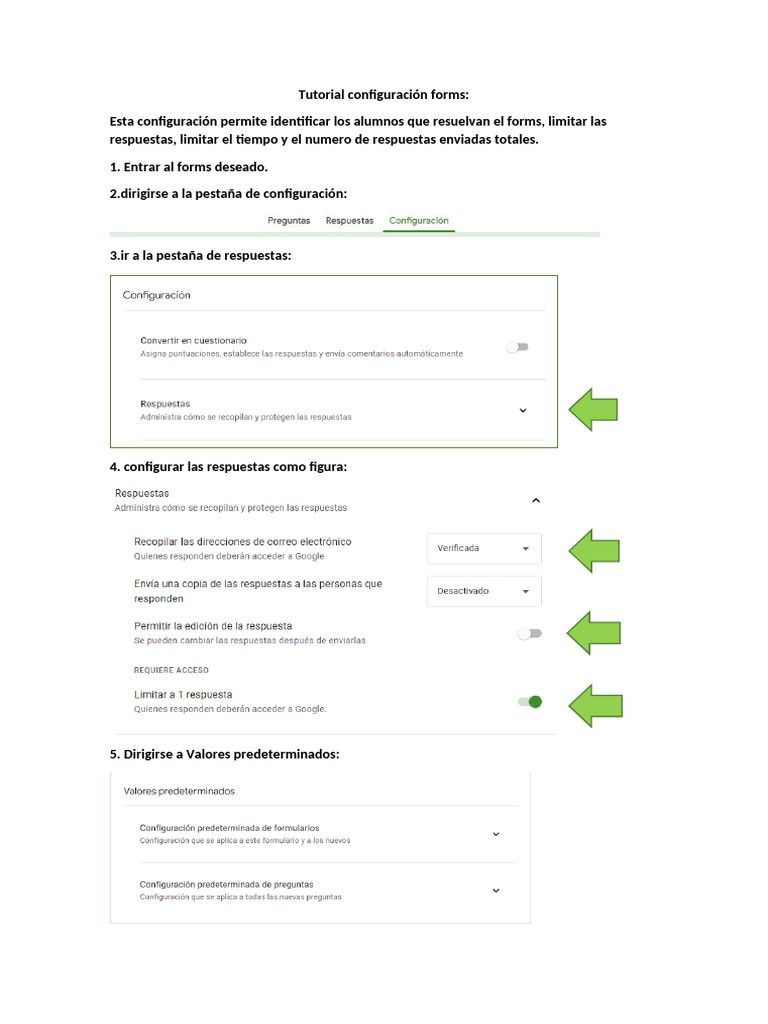 Tutorial configuración forms | PDF