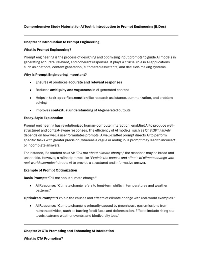 RACCCA Framework in Prompt Engineering | PDF | Artificial Intelligence ...
