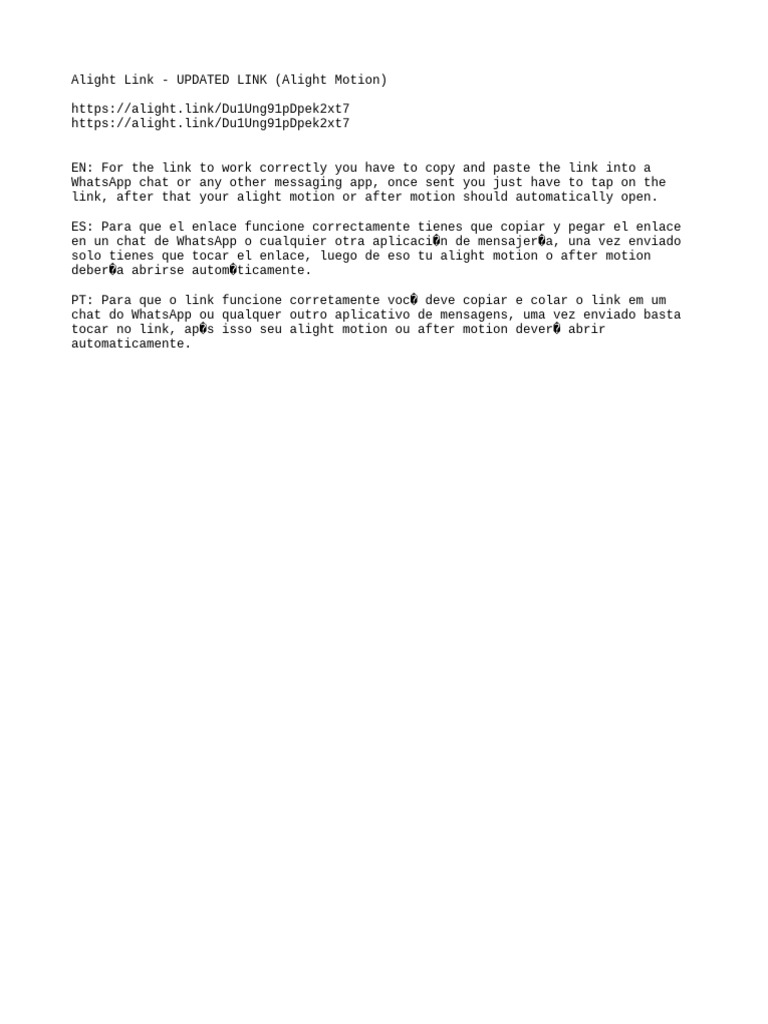 Enlace Alight Motion Actualizado | PDF