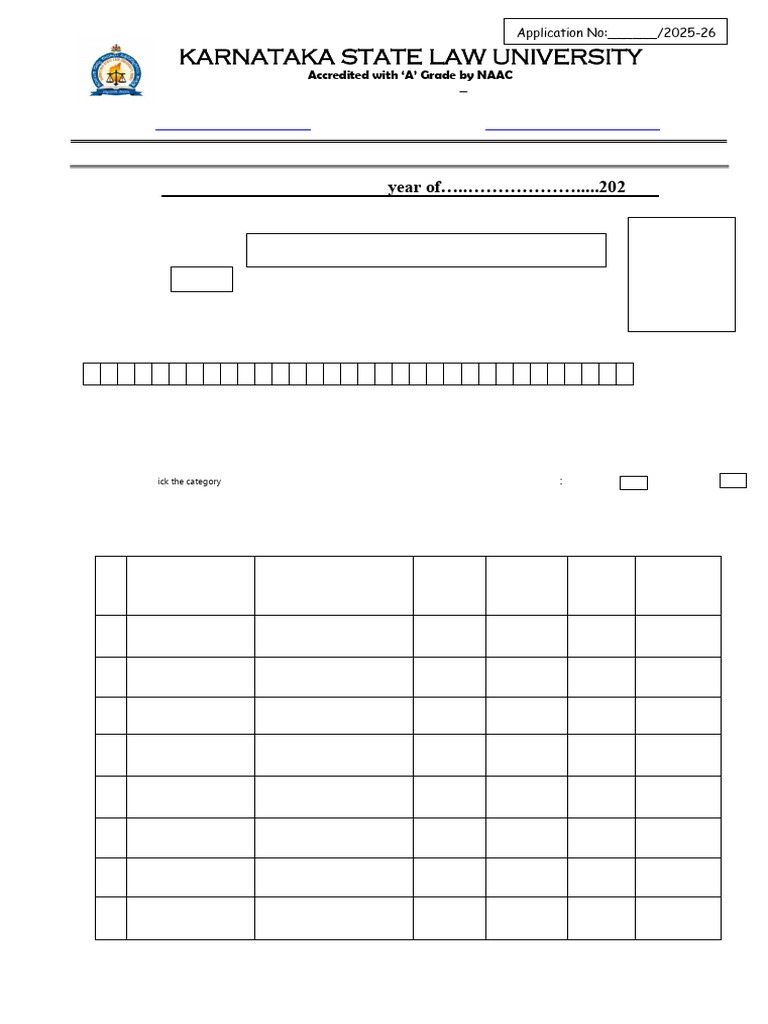 KSLU Admission Application 2025-26 | PDF | Educational Stages