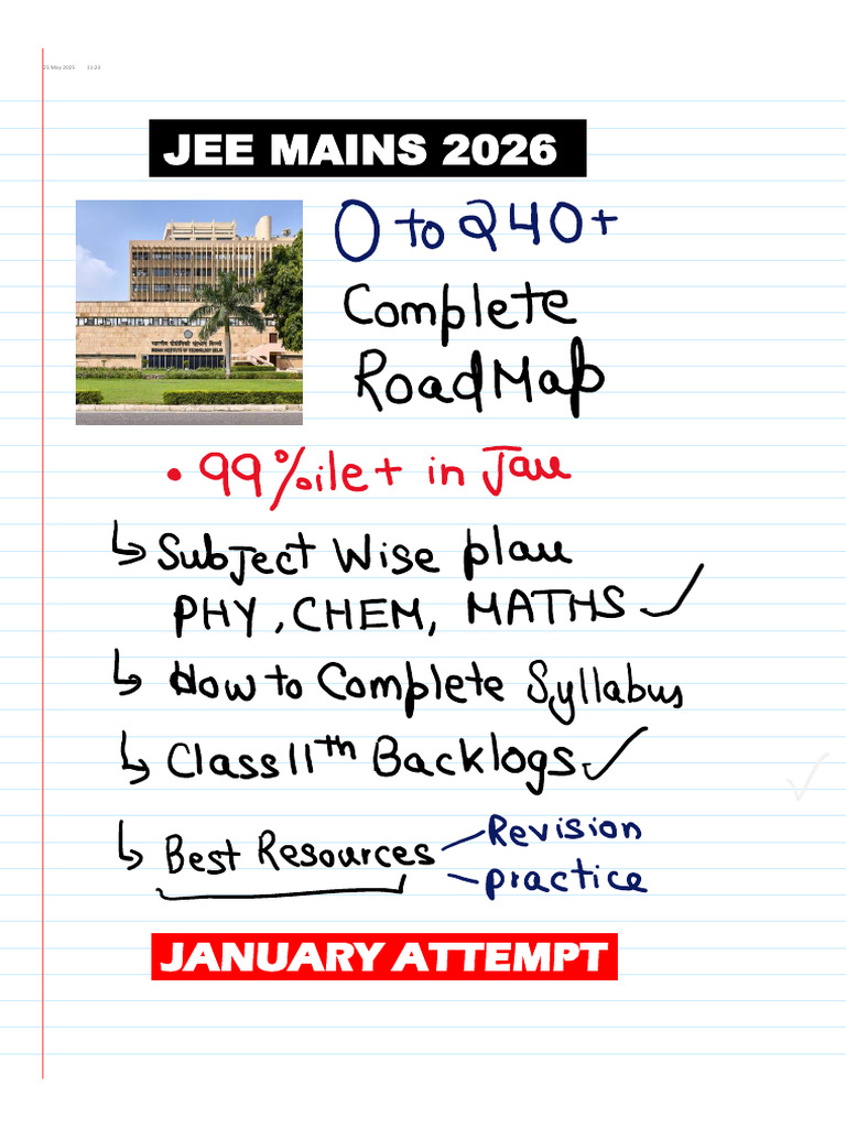 JEE Mains 2026: January Attempt Guide | PDF | Matrix (Mathematics ...