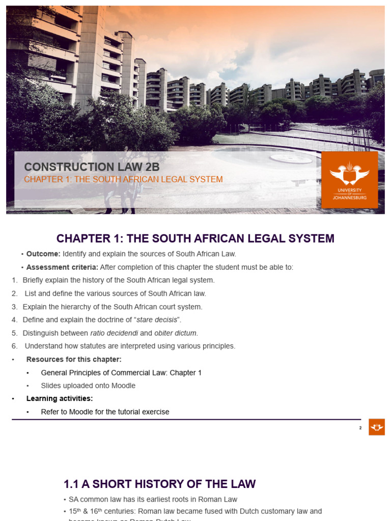 Overview of South African Law Sources | PDF | Precedent | Common Law