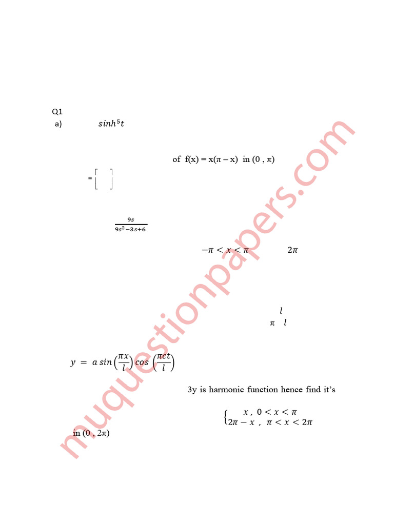Be Chemical Engineering Semester 3 2023 May Engineering Mathematics