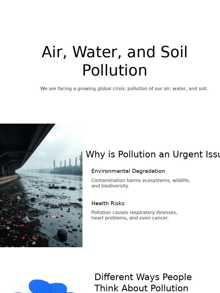 Air Water and Soil Pollution | PDF