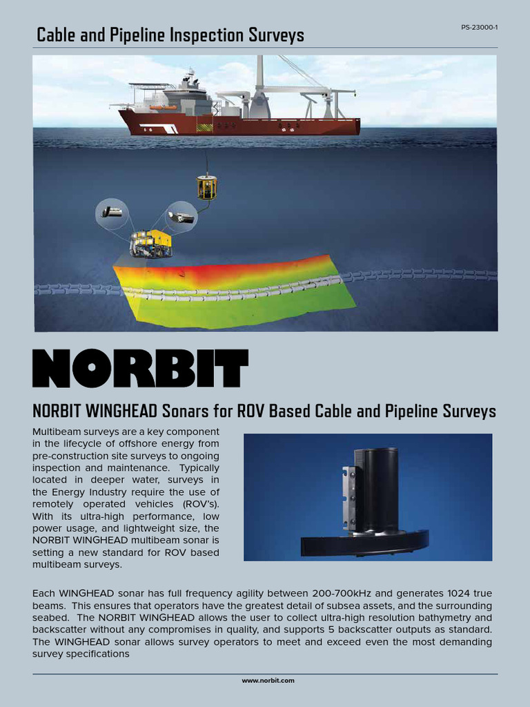 NORBIT WINGHEAD: ROV Multibeam Sonar | PDF | Sonar | Electronics