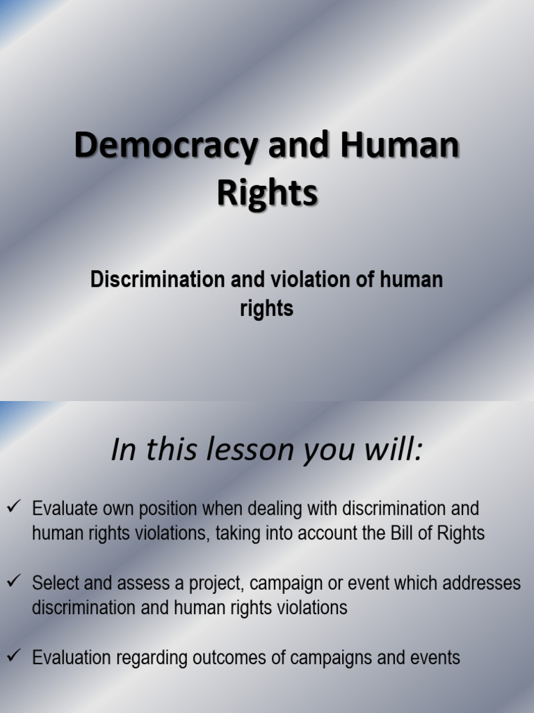 Human Rights and Discrimination Overview | PDF | Human Rights | Rights