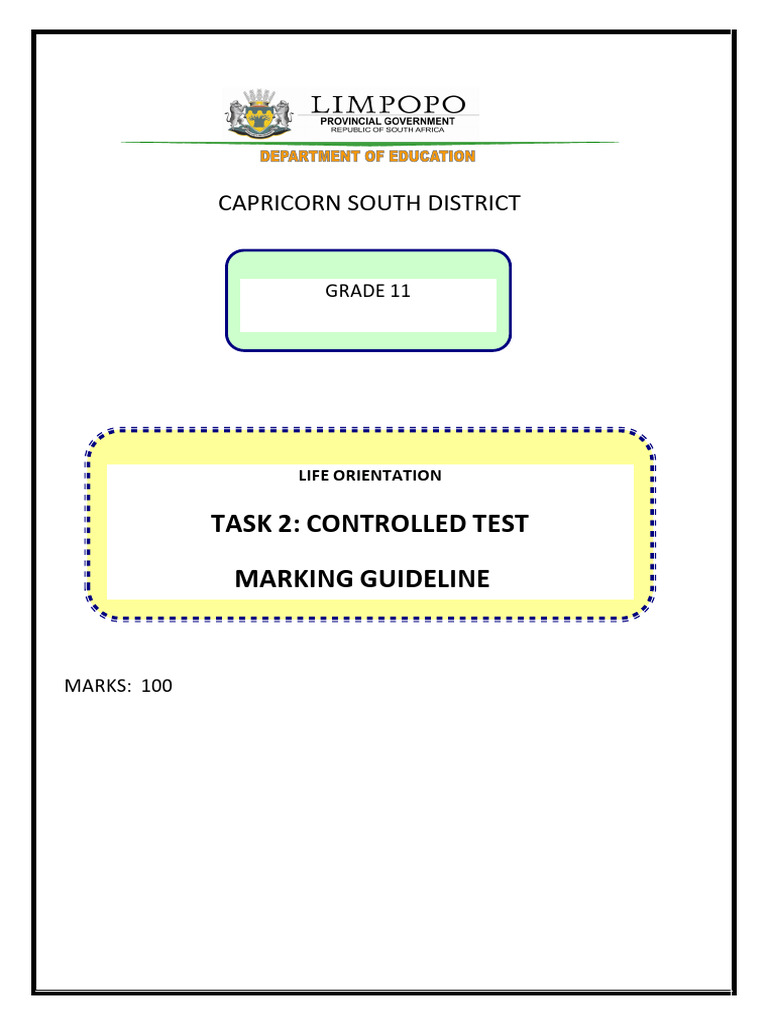 2023 Grade 11 Lo Controlled Test Marking Guideline Term2 | PDF ...