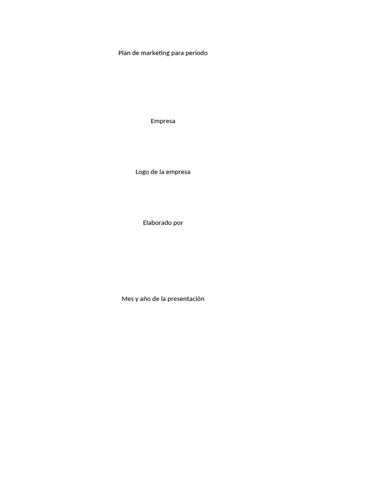 Plan de Marketing | PDF | Marketing | Marca