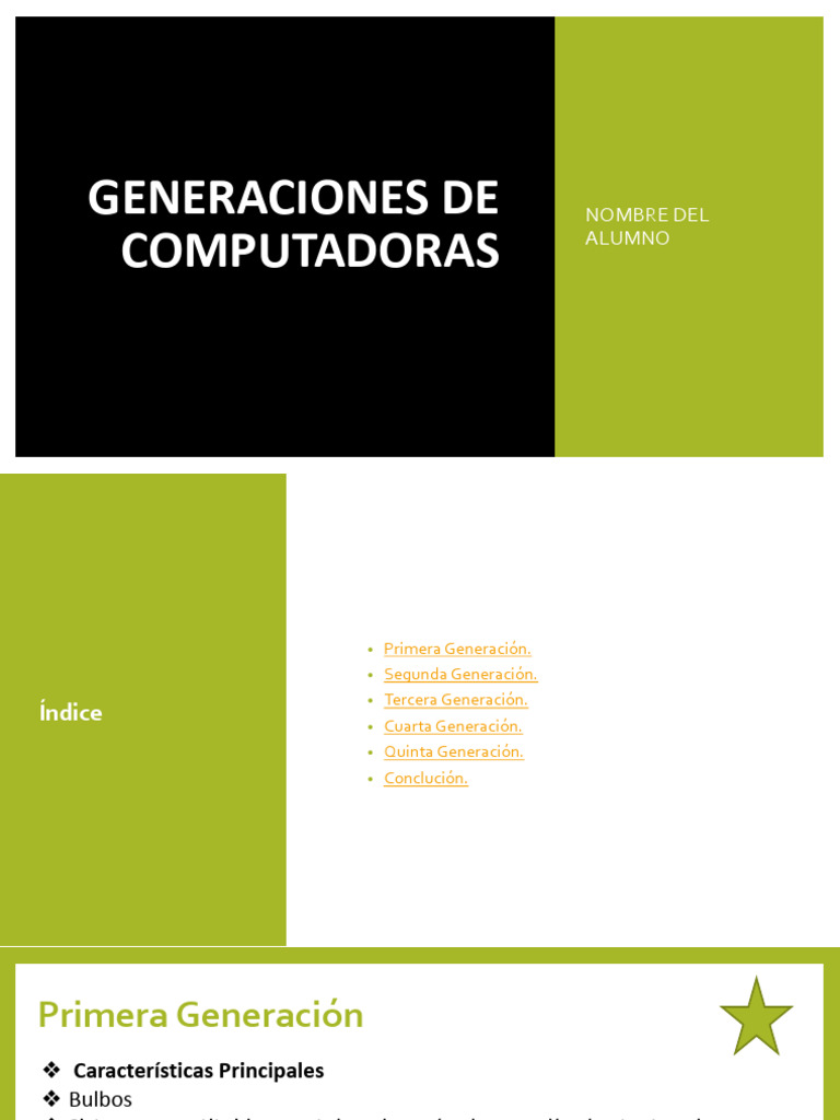 Evolución de las Generaciones de Computadoras | PDF | Circuito ...