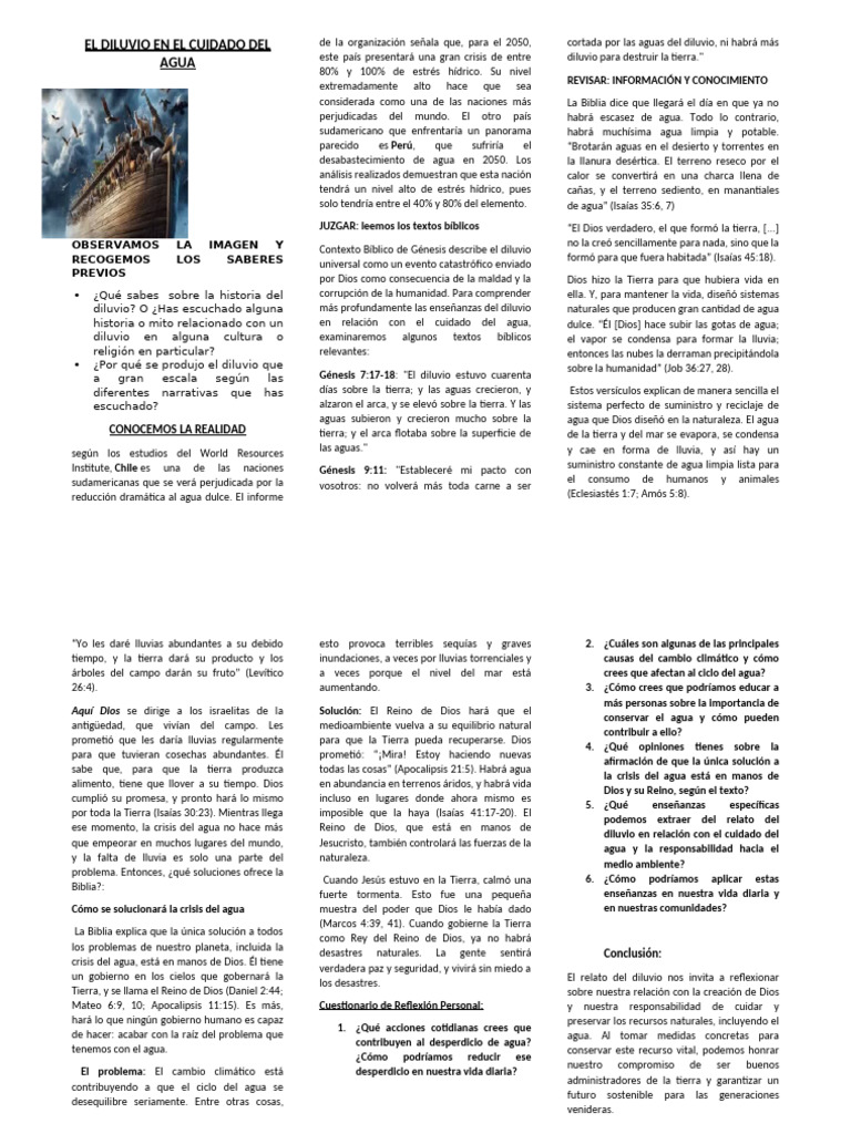 Crisis del Agua y el Diluvio: Reflexiones | PDF | Mito de la inundación ...