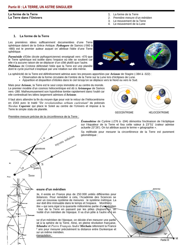 La Terre : Forme et Mouvements Astronomiques | PDF | Héliocentrisme ...