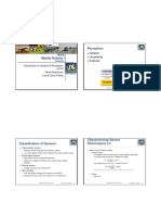 Perception: Introduction To Sensors & Perception Cont'd Dead Reckoning Line & Circle Fitting