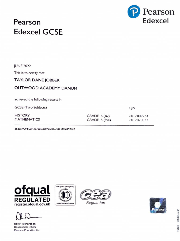 Pearson Edexcel, Mathematics and History | PDF