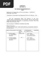 Partnership Firm Registration Form A | PDF