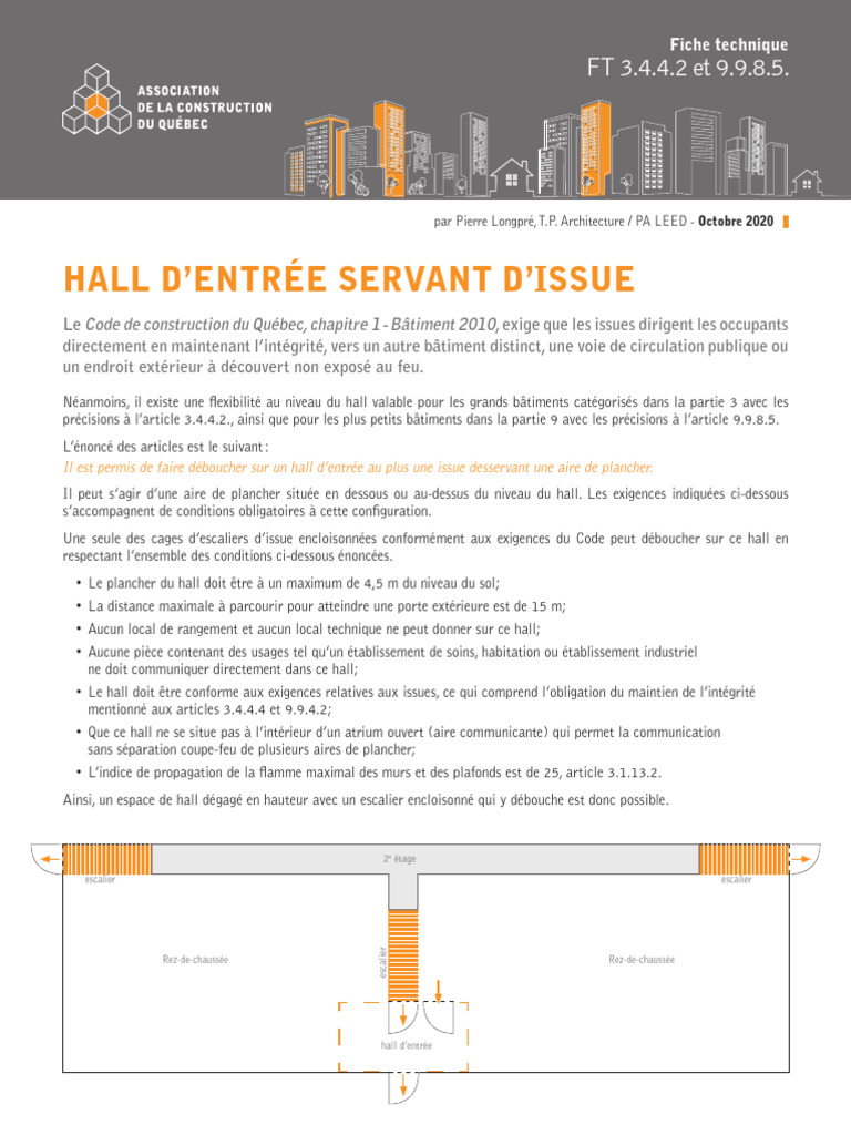 Hall d'entrée conforme : exigences et flexibilité | PDF