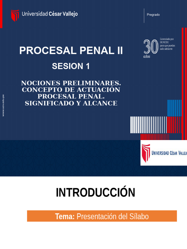 Sesión 1 - Derecho Procesal Penal II - Tagged | PDF | Ley procesal ...