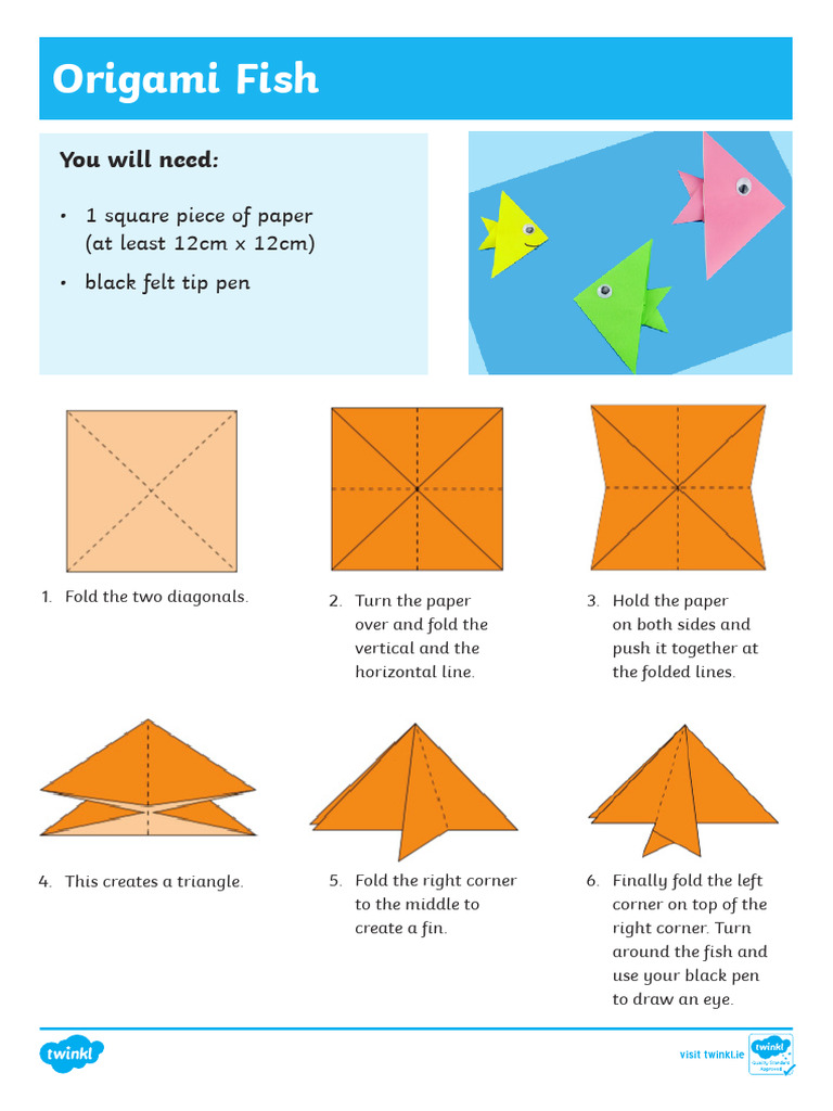 Origami Fish Craft Instructions | PDF
