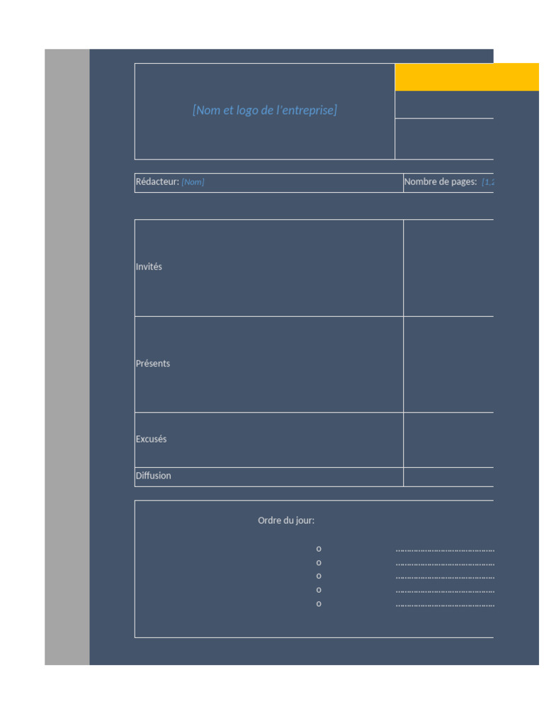Compte Rendu de Réunion Projet | PDF