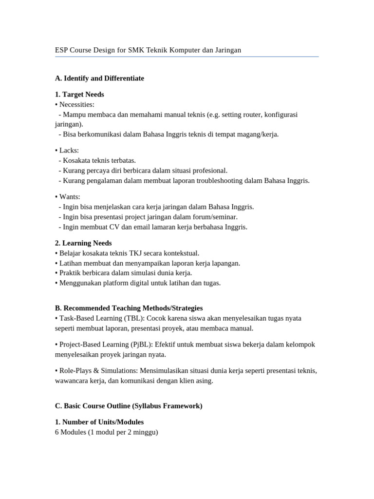 Della and Nadiyya ESP - Course - Design - TKJ Meet 9 10 | PDF
