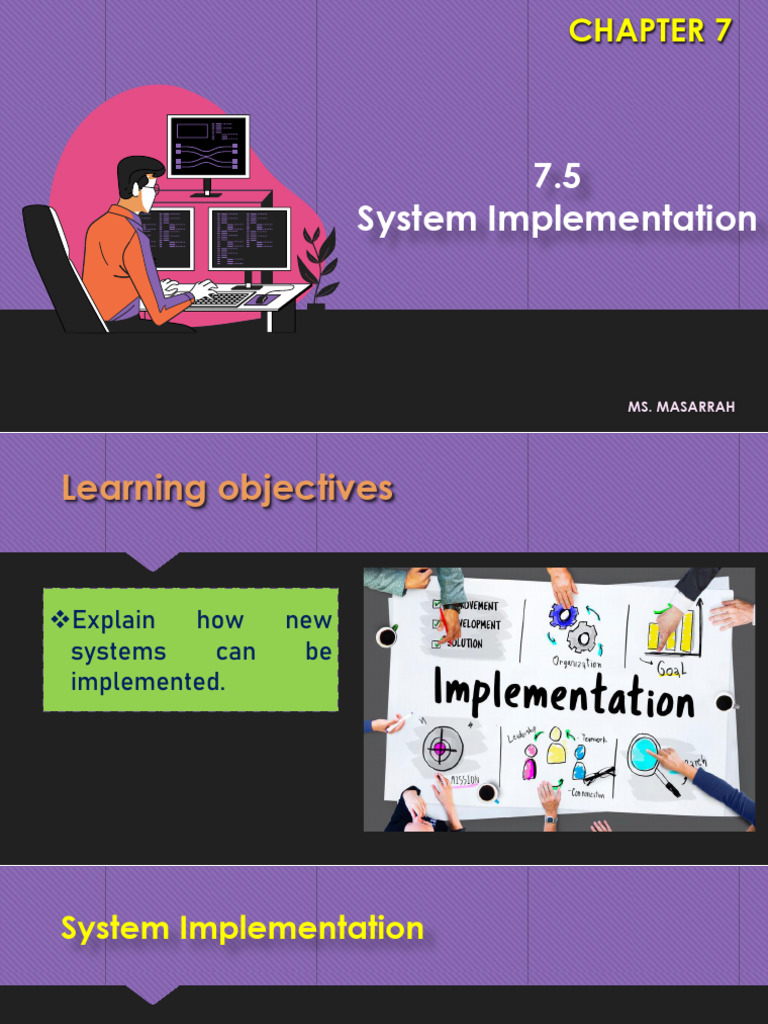 ICT Notes+Chapter+7.5+System+Implementation | PDF