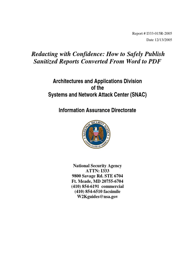 NSAMS Word Doc and PDF Doc Sanitize Steps PDF Sanitization