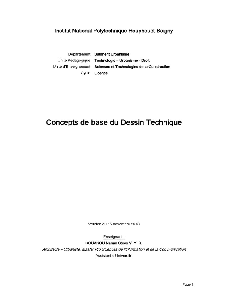 Concepts de base du dessin technique | PDF | Tolérance géométrique ...