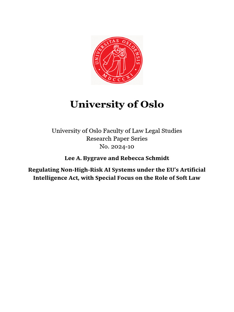 Regulating Non-High-Risk AI in EU Law | PDF | Risk | Artificial ...