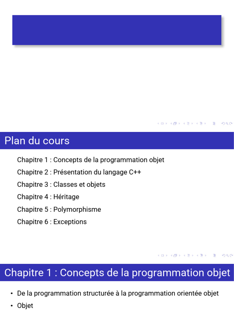 Programmation Orientée Objet en C++ | PDF | Classe (informatique ...