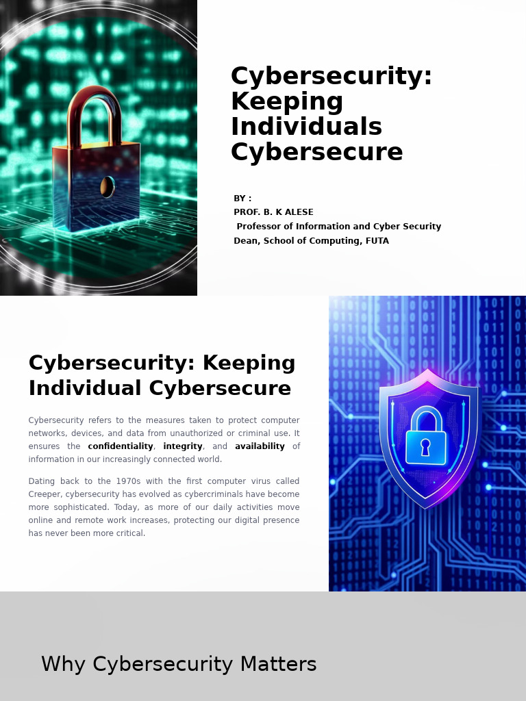 Cybersecurity Tips for Individuals | PDF | Security | Computer Security