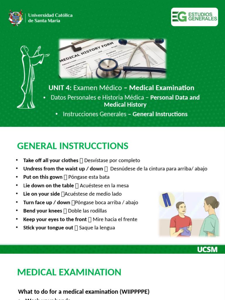 Medical Examination and History Guide | PDF | Pain | Genetic Disorder
