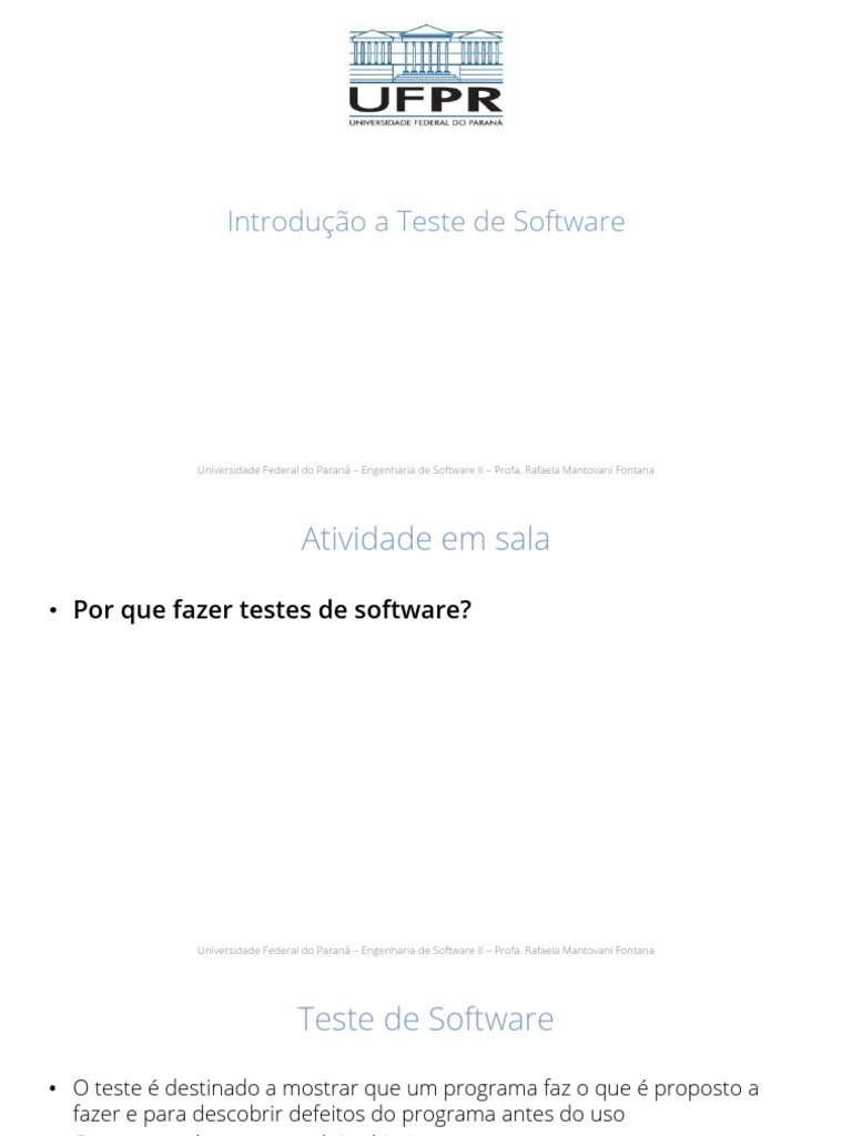 Introdução ao Teste de Software | PDF | Testes de software | Engenharia ...