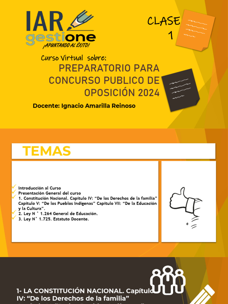 Curso Oposición Nivel 1: Educación 2024 | PDF | Enseñando | Estado ...