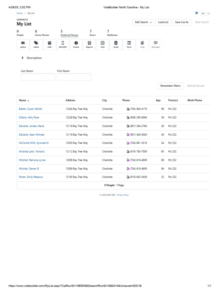 Bay Tree Way List | PDF