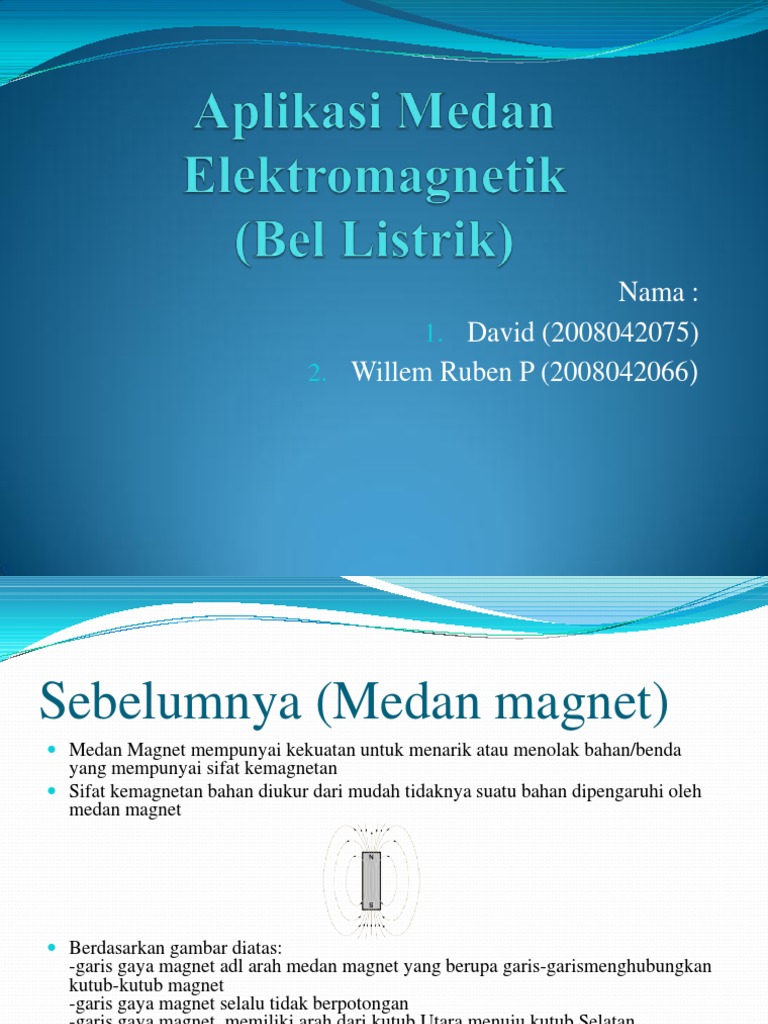 Aplikasi Medan Elektromagnetik (Bel Listrik)