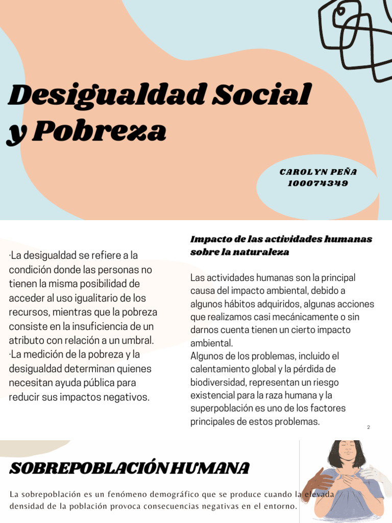 Desigualdad Social y Pobreza | PDF | Sobrepoblación humana | Entorno ...