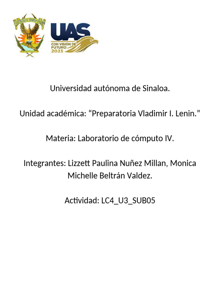 LPNM, MMBV LC4 U3 Sub05 | PDF | Matemáticas Aplicadas | Informática teórica