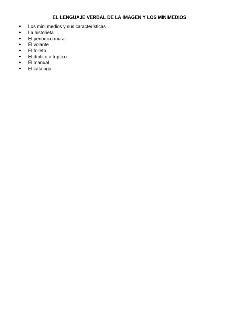 Esquema Los Minimedios | PDF