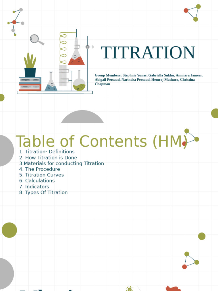 Titration: Methods and Calculations Guide | PDF | Titration | Chemistry