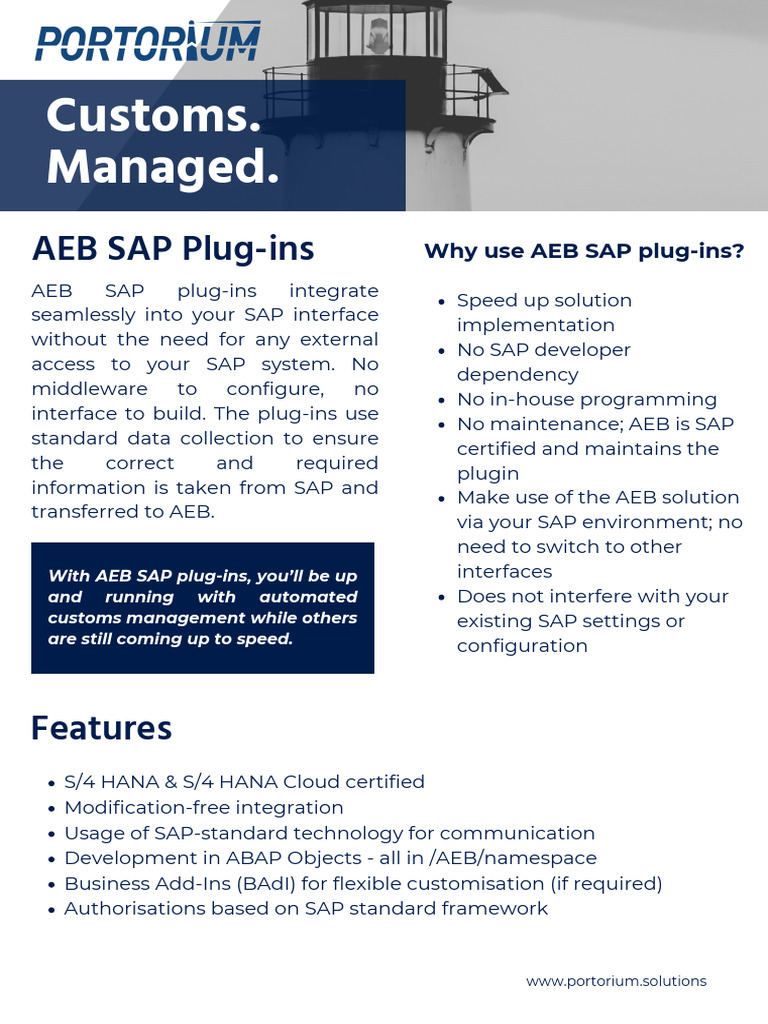 AEB SAP Plug-ins for Customs Management | PDF | Computer Engineering ...