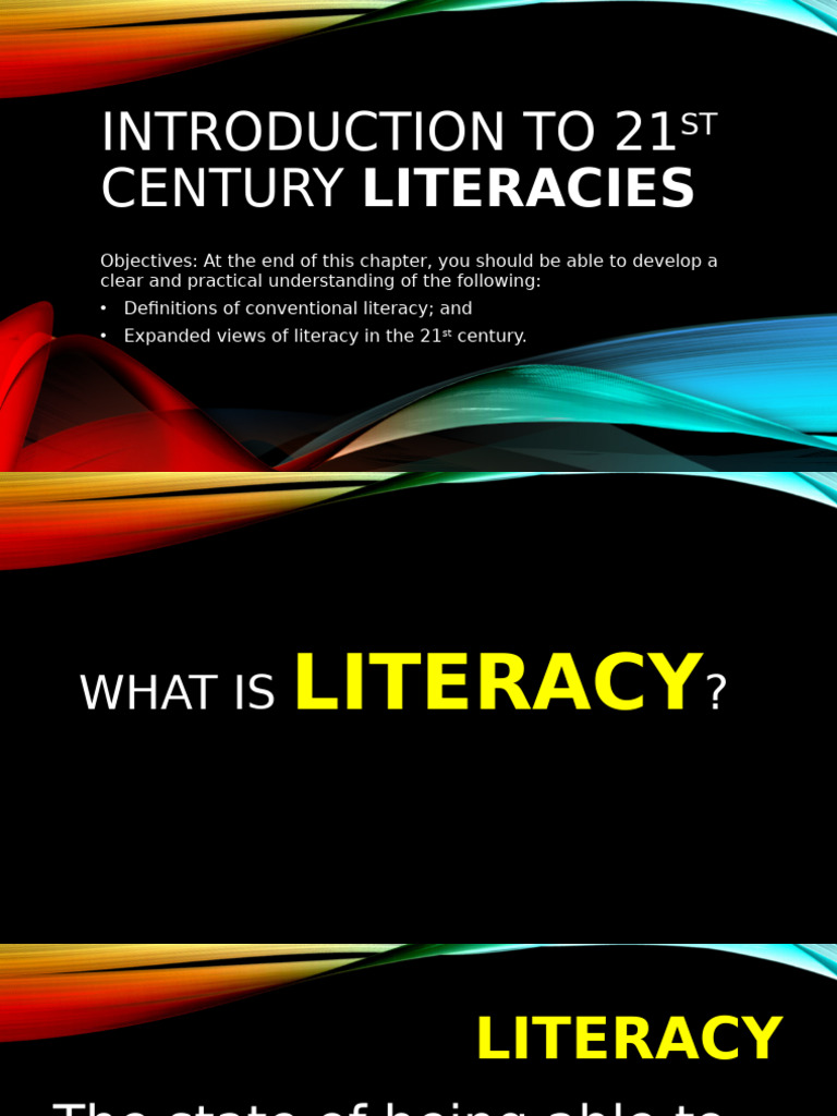 Introduction To 21st Century Literacies | PDF | Literacy | Linguistics