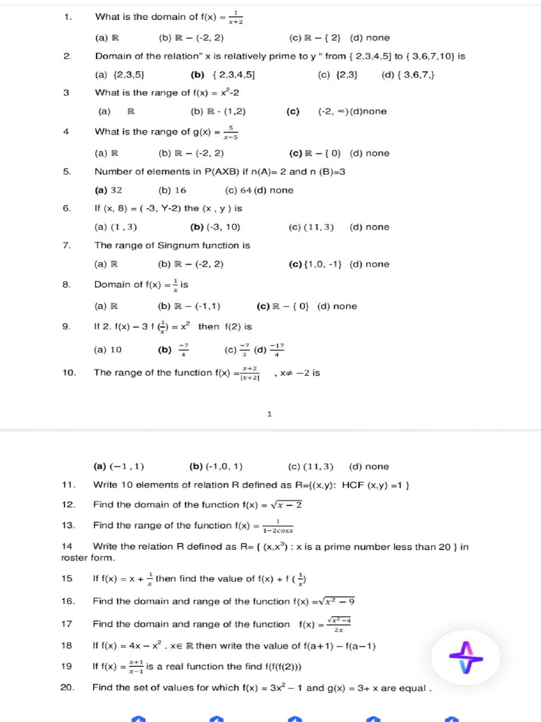 Class 11 Maths Assignment Overview | PDF | Numbers | Number Theory