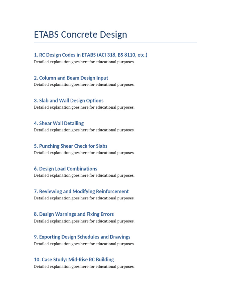 ETABS Concrete Design | PDF
